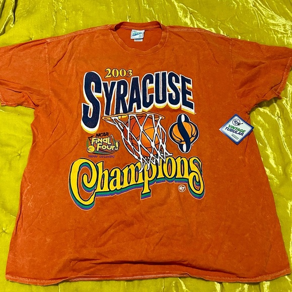 ‘47 Vintage Tubular 2X 2003 Orange Syracuse Champions NCAA Tee - Picture 1 of 3